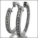 dainty ruby stacking rings 1.5 TCW Round Hoop 14K Cubic Zirconia CZ Earrings