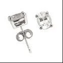 minimalist silver stacking bangles 1 Ct Oval Cubic Zirconia CZ Earrings