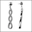 rose gold snake chain bracelet 1 TCW Pave White Gold Cubic Zirconia CZ Earrings