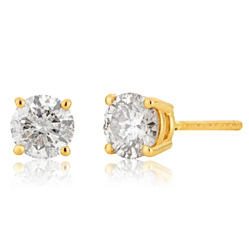 hammered silver wedding band 14ct Yellow Gold Diamond Stud Earrings with Appoximately 1 Carat of Diamonds hammered silver wedding band 14ct Yellow Gold Diamond Stud Earrings with Appoximately 1 Carat of Diamonds
