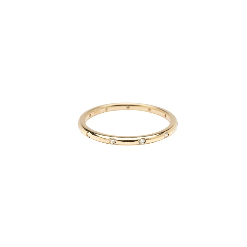 diamond halo stud earrings 14k Diamond Luna Stackable Band