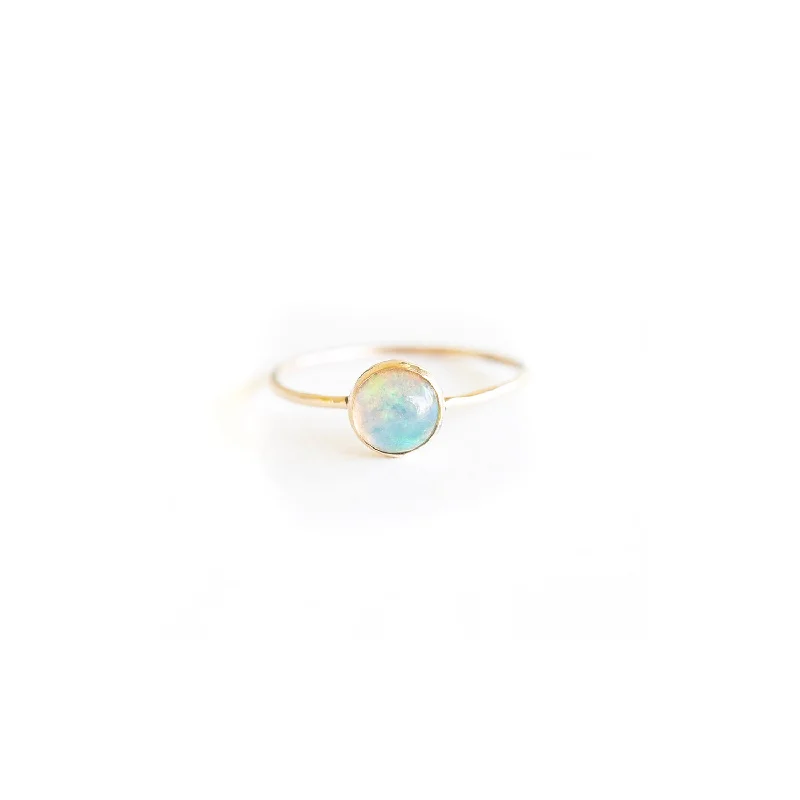 personalized couples necklace gold Gold Natural Opal Ring