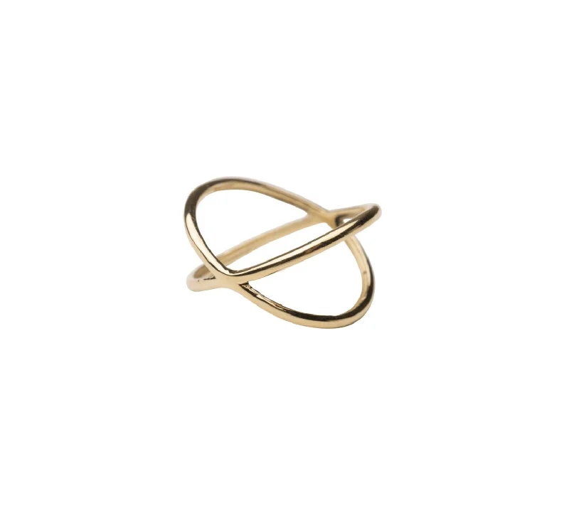 vintage flower brooch pin 14k Gold X Ring