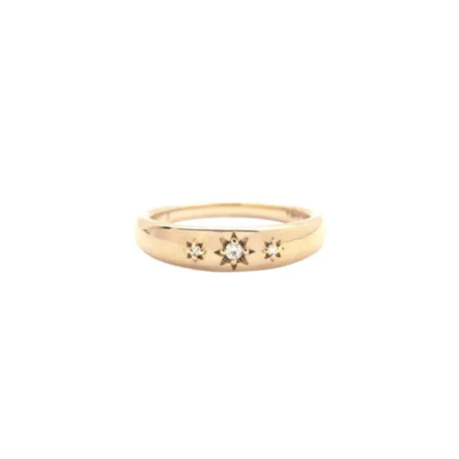 zodiac constellation bracelet silver 14k Starry Night Dome Ring