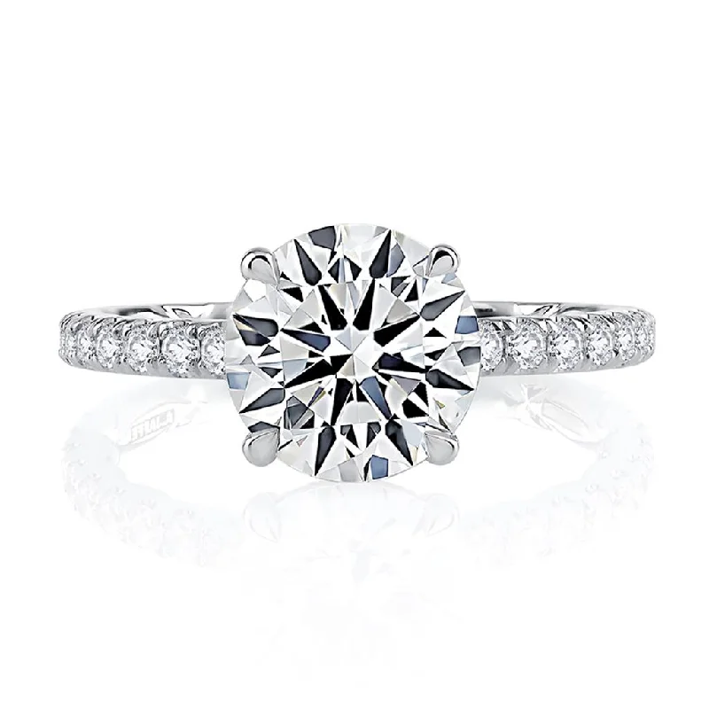 modern infinity signet ring 14k White Gold Diamond band and Hidden Halo Engagement Ring Mounting modern infinity signet ring 14k White Gold Diamond band and Hidden Halo Engagement Ring Mounting