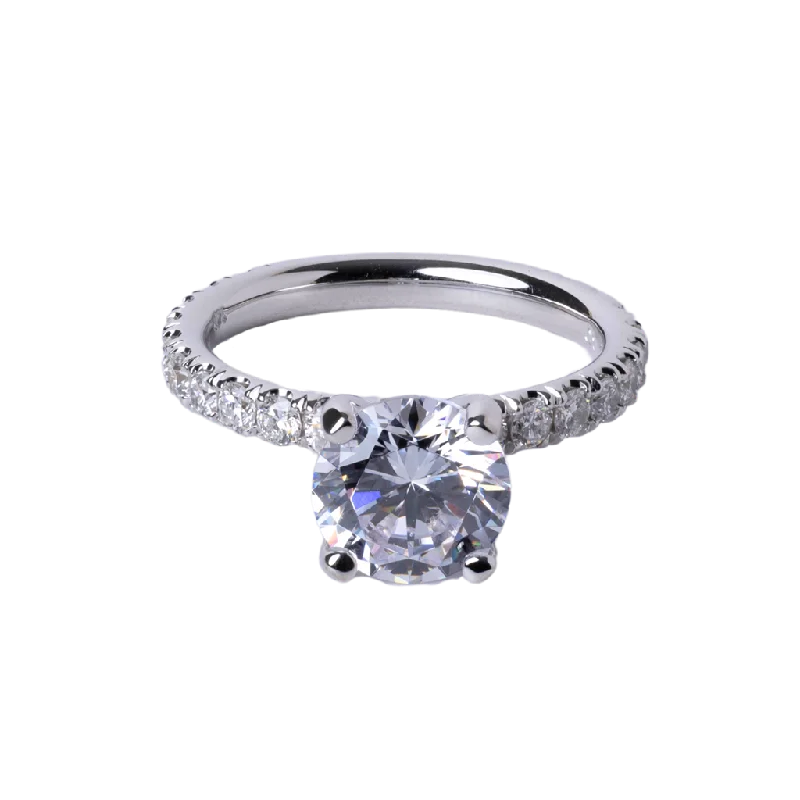 handcrafted gemstone toe ring 14k White Gold Diamond Engagement Ring Mounting