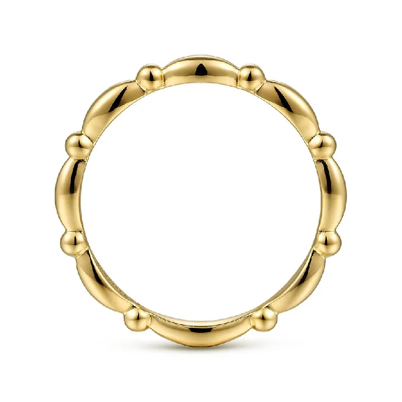 gold daisy stud earrings 14k Yellow Gold Bujukan Stackable Ring
