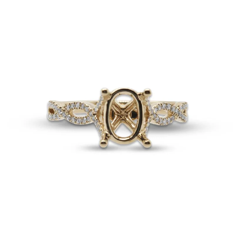 rose gold cartilage barbell 14k Yellow Gold Oval Diamond Engagement Ring