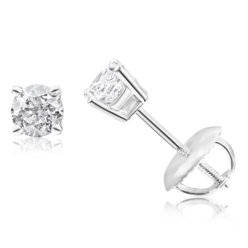 personalized engraved locket 18ct White Gold Stud Earrings With 0.5 Carats Of Diamonds personalized engraved locket 18ct White Gold Stud Earrings With 0.5 Carats Of Diamonds