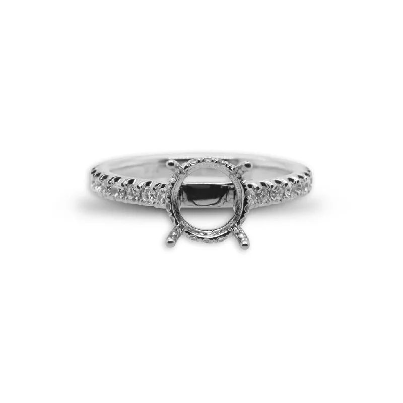 gold initial bracelet personalized 18k White Gold Diamond Semi-Mount Engagement Ring - 0.55cttw gold initial bracelet personalized 18k White Gold Diamond Semi-Mount Engagement Ring - 0.55cttw