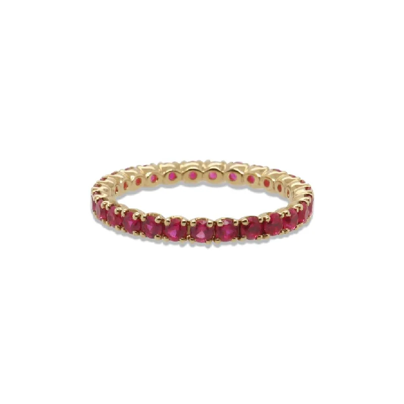 rose gold infinity bracelet 18k Yellow Gold & Ruby Eternity Band - 1.35cttw