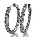real zircon gemstone bracelet 2.75 Ct Round Hoops Cubic Zirconia CZ Earrings