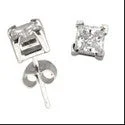unique zodiac constellation necklace 2 Princess Studs Cubic Zirconia CZ Earrings