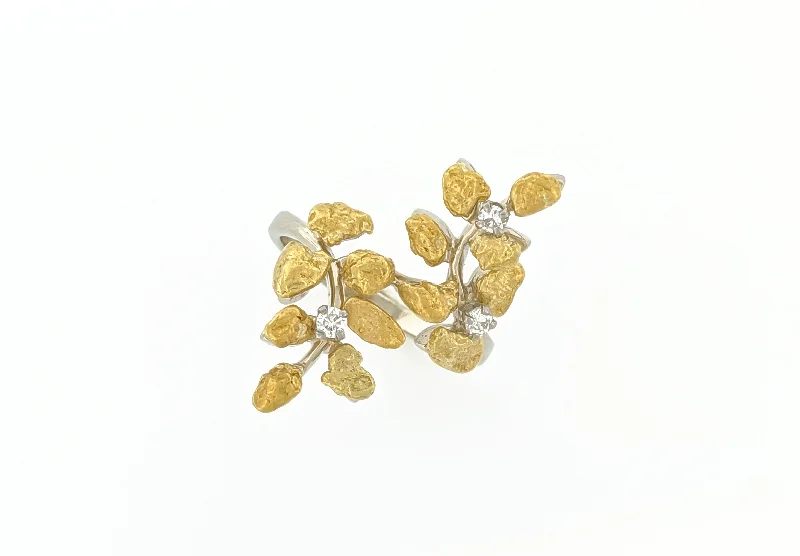 hypoallergenic earrings for sensitive ears 24KT Gold Nugget Ring- SOLD