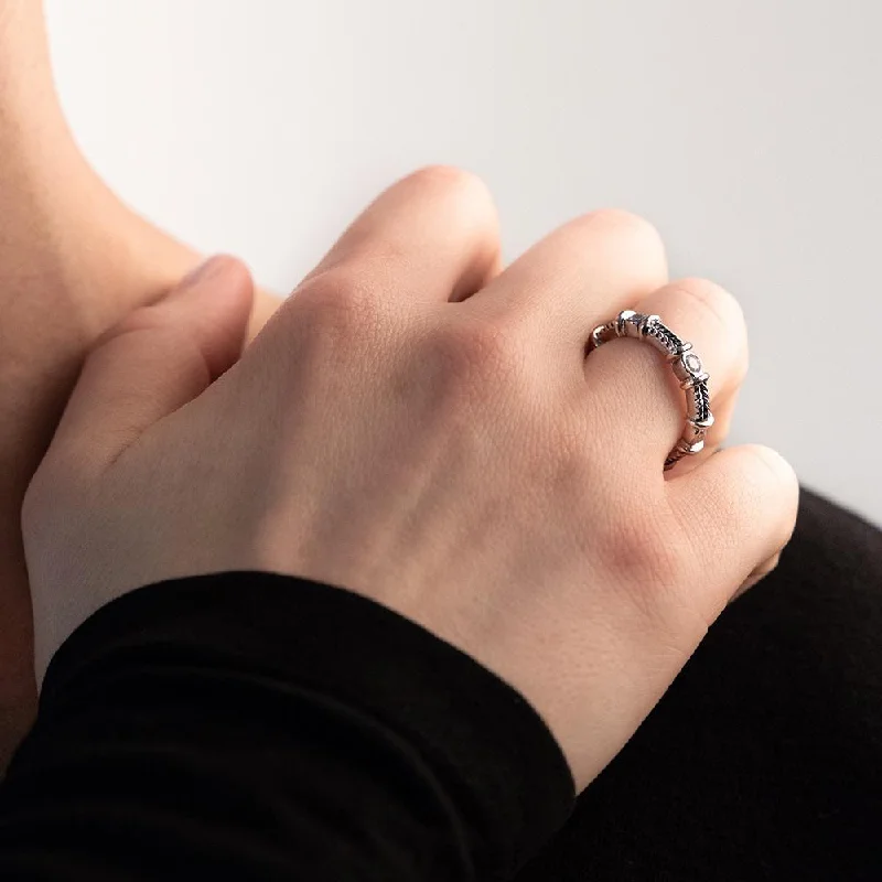 dainty gold anchor bracelet 2Tone Eternity Ring Cable with Clear CZ
