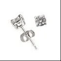 birthstone stacking rings set .50 Ct Round Of Basket Set Cubic Zirconia CZ Earrings