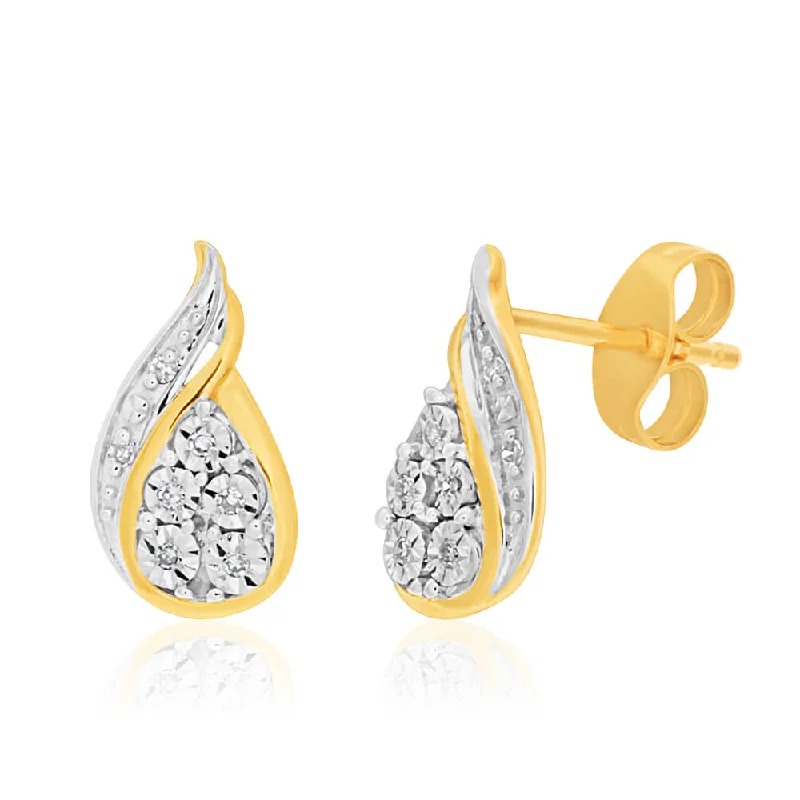 minimalist chain anklet gold 9ct Charming White Gold Diamond Stud Earrings
