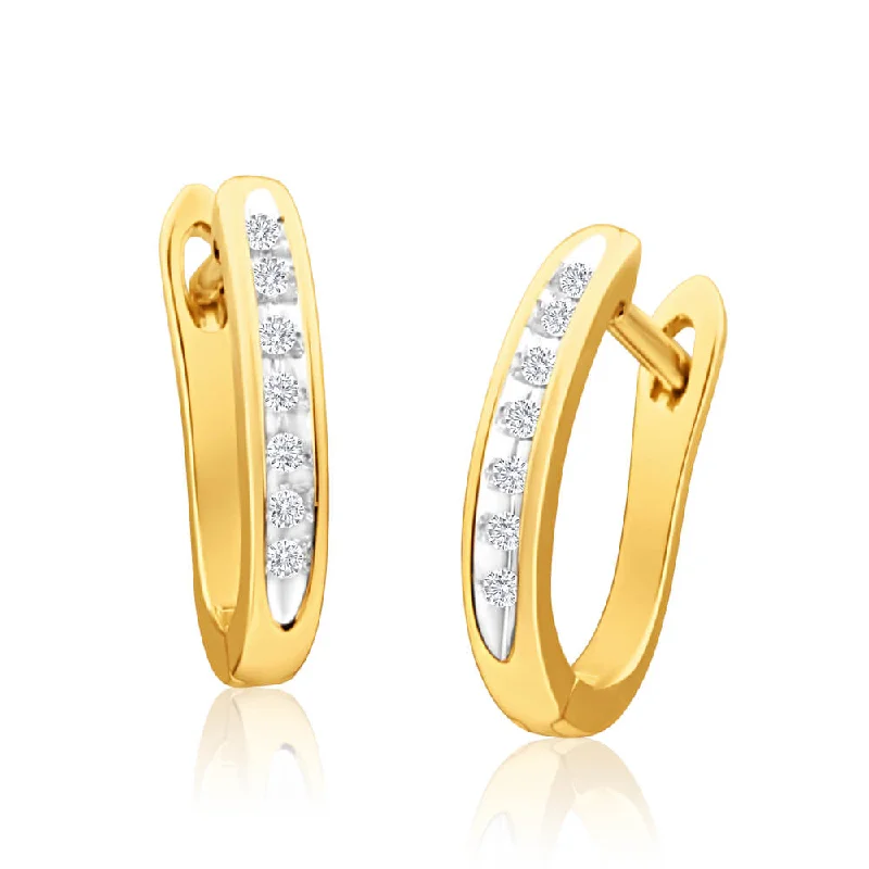 sterling silver charm anklet 9ct Radiant Yellow Gold Diamond Hoop Earrings