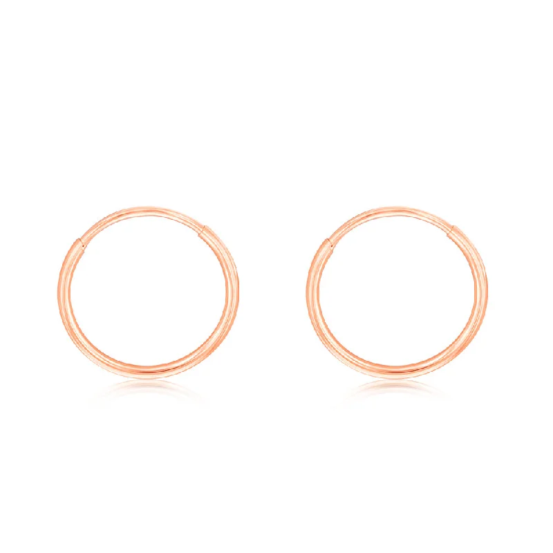raw amethyst ring silver 9ct Rose Gold Plain 10mm Sleeper Earrings