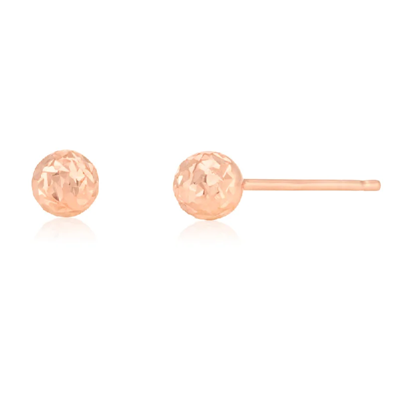handmade macrame bracelet for men 9CT Rose Gold Round 4MM Ball Studs