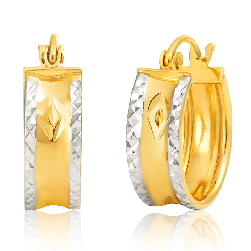 vintage-style diamond halo ring 9ct Two Tone Gold Silver Filled Diamond Cut Hoops Earrings vintage-style diamond halo ring 9ct Two Tone Gold Silver Filled Diamond Cut Hoops Earrings