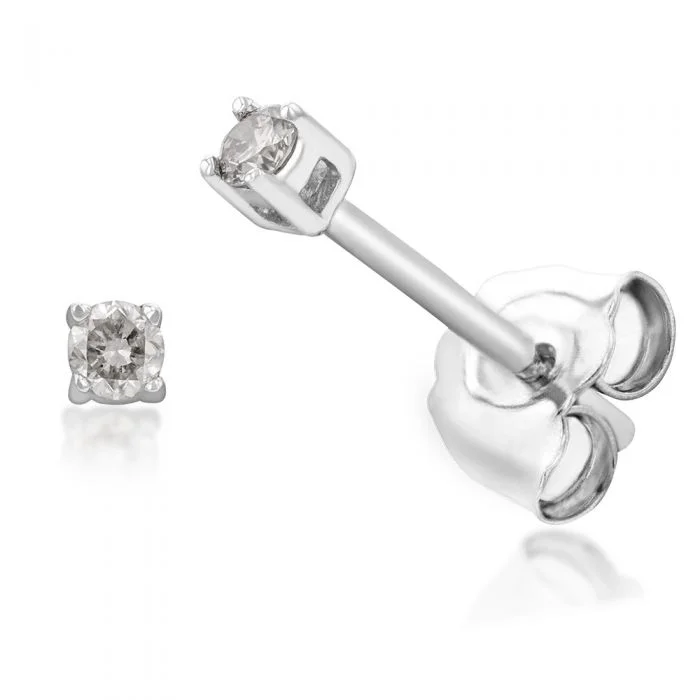 opal and gold earrings 9ct White Gold  0.05 Carat Diamond Stud Earrings