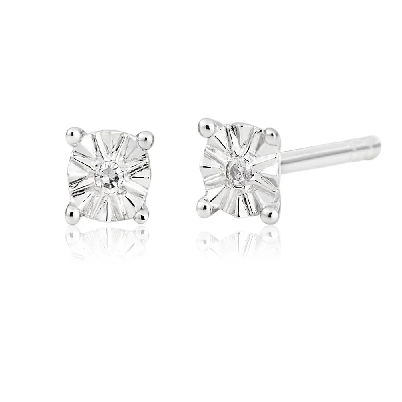 celestial star ring gold 9ct White Gold Earrings