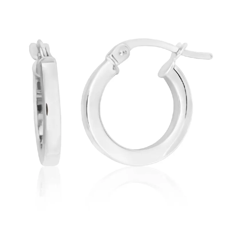 amethyst healing crystal necklace 9ct White Gold Splendid Hoop Earrings