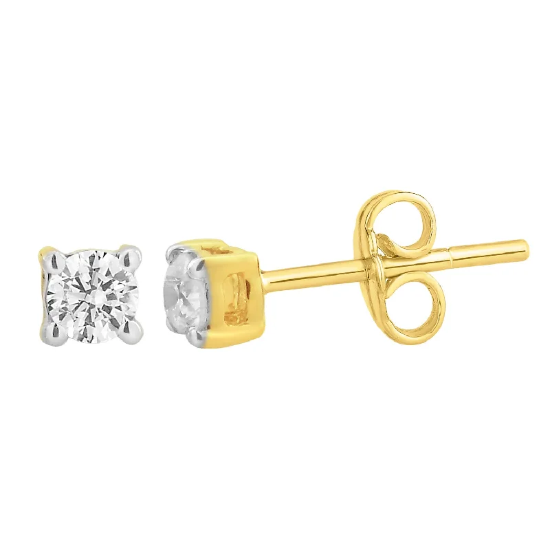 silver dragon claw ring 9ct Yellow Gold  0.20 Carat Diamond Stud Earrings