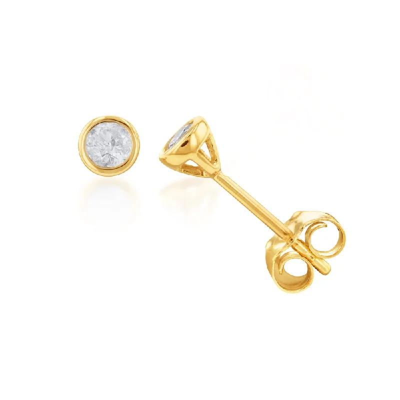 handmade copper wire ring 9ct Yellow Gold 1/5 Carat Diamond Stud Earrings