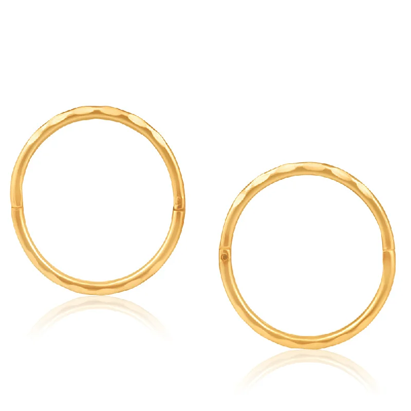sapphire and diamond eternity ring 9ct Yellow Gold 13mm Faceted Sleeper Earrings