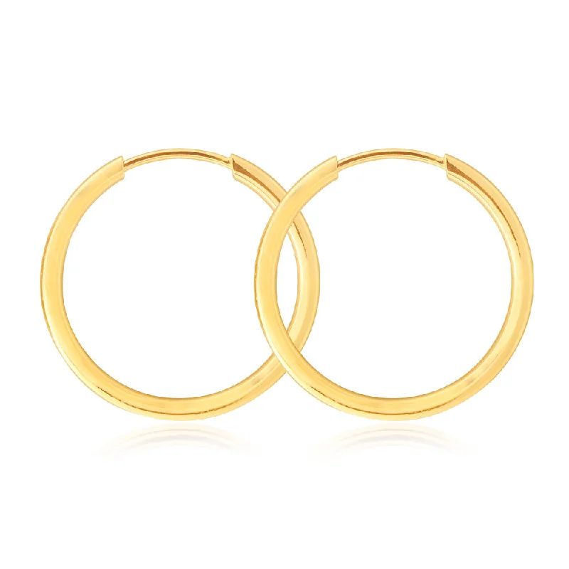 dainty sapphire stacking rings 9ct Yellow Gold 16mm Plain Sleeper Earrings