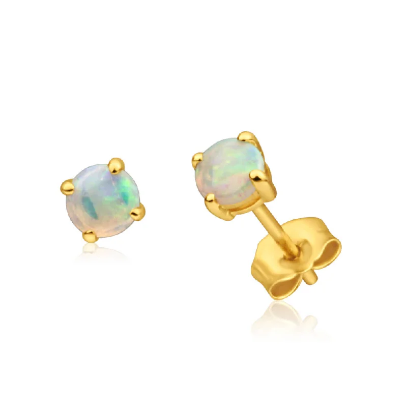 men’s sterling silver cufflinks 9ct Yellow Gold Natural Solid White Opal 4mm Stud Earrings men’s sterling silver cufflinks 9ct Yellow Gold Natural Solid White Opal 4mm Stud Earrings