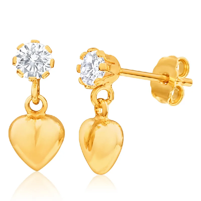 handmade beaded stretch bracelet 9ct Yellow Gold Silver Filled Cubic Zirconia Heart Drop Earrings handmade beaded stretch bracelet 9ct Yellow Gold Silver Filled Cubic Zirconia Heart Drop Earrings