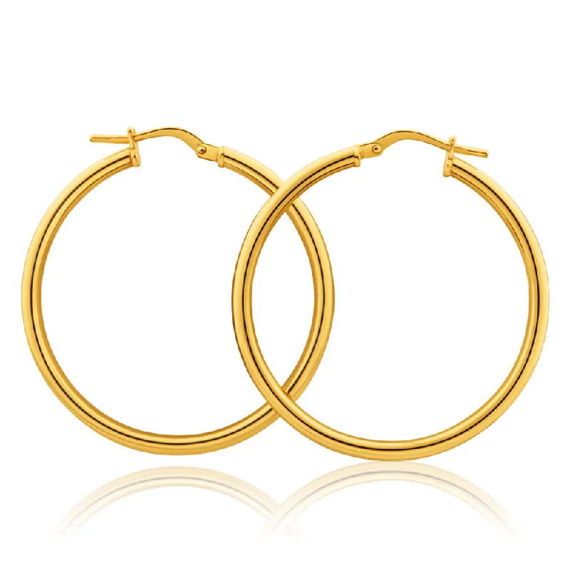celestial moonstone ring gold 9ct Yellow Gold Silver Filled Gypsy 30mm Hoop Earrings