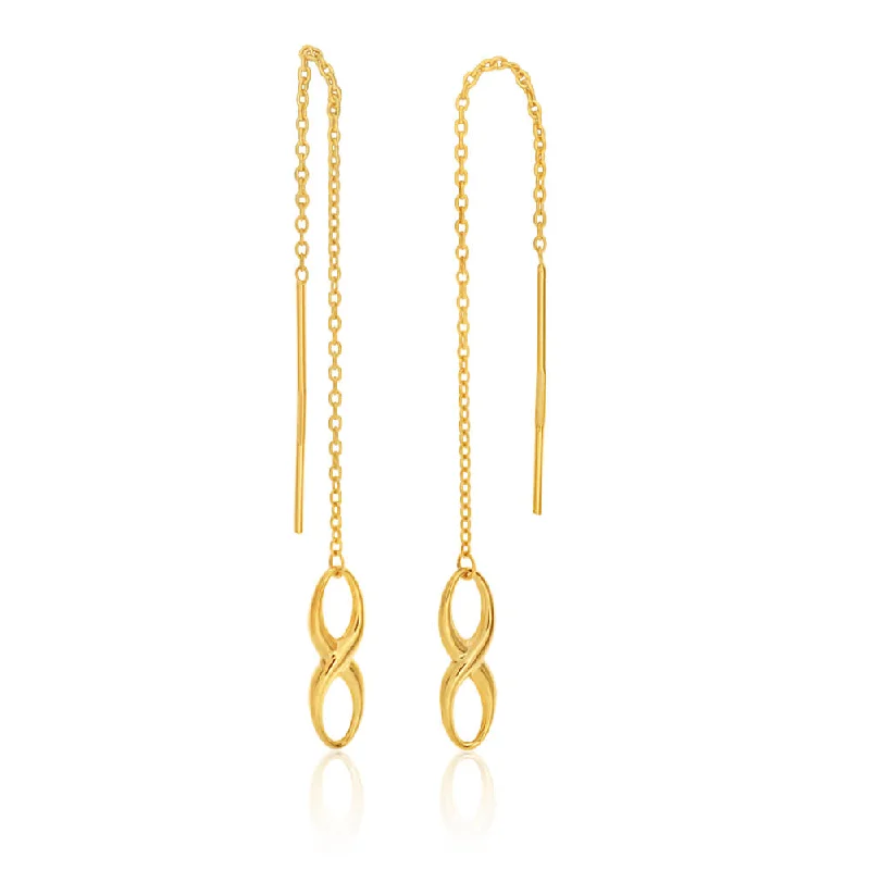 aquamarine and diamond wedding ring 9ct Yellow Gold Silver Filled Infinity Thread Drop Earrings aquamarine and diamond wedding ring 9ct Yellow Gold Silver Filled Infinity Thread Drop Earrings