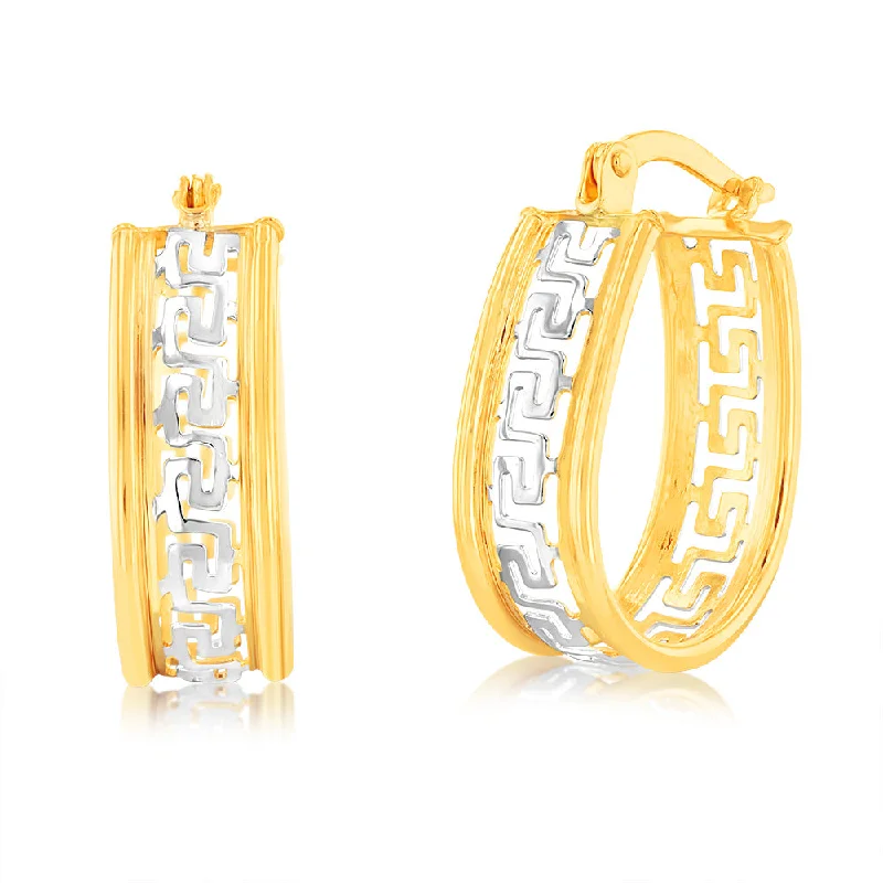gold engagement ring vintage 9ct Yellow Gold Silver Filled Oval Hoop Earrings with Greek Key of Life Design gold engagement ring vintage 9ct Yellow Gold Silver Filled Oval Hoop Earrings with Greek Key of Life Design