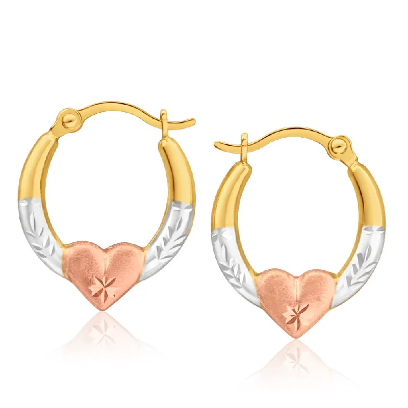 unique gemstone cocktail ring 9ct Yellow Gold Silver Filled Three Tone Heart Hoop Earrings unique gemstone cocktail ring 9ct Yellow Gold Silver Filled Three Tone Heart Hoop Earrings