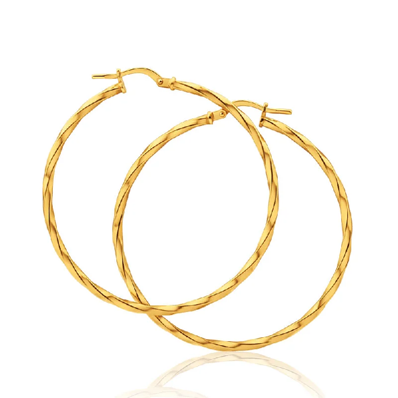 white opal engagement ring 9ct Yellow Gold Silver Filled Twist 40mm Hoop Earrings