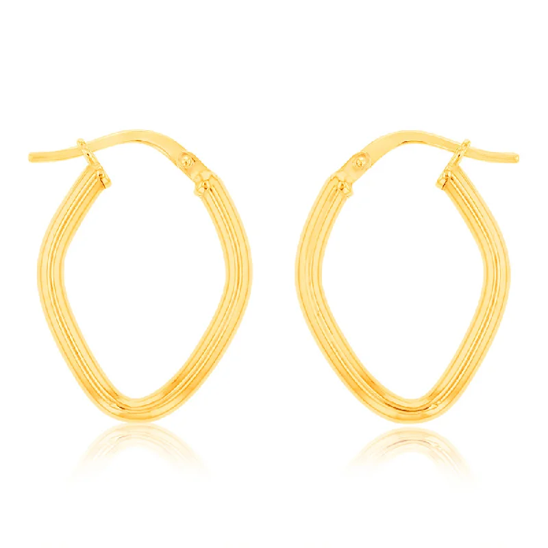 unique diamond stud earrings 9ct Yellow Gold Silverfilled Fancy Diamond Shape Earrings unique diamond stud earrings 9ct Yellow Gold Silverfilled Fancy Diamond Shape Earrings