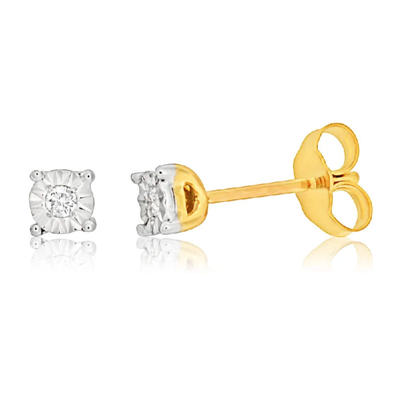 personalized couples necklace gold 9ct Yellow Gold & White Gold Dazzling Diamond Stud Earrings personalized couples necklace gold 9ct Yellow Gold & White Gold Dazzling Diamond Stud Earrings