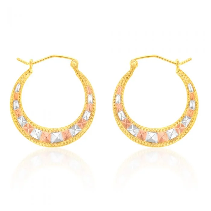 real diamond eternity band 9ct Yellow White And Rose Gold Silverfilled Tricolour Light Hoop Earrings real diamond eternity band 9ct Yellow White And Rose Gold Silverfilled Tricolour Light Hoop Earrings