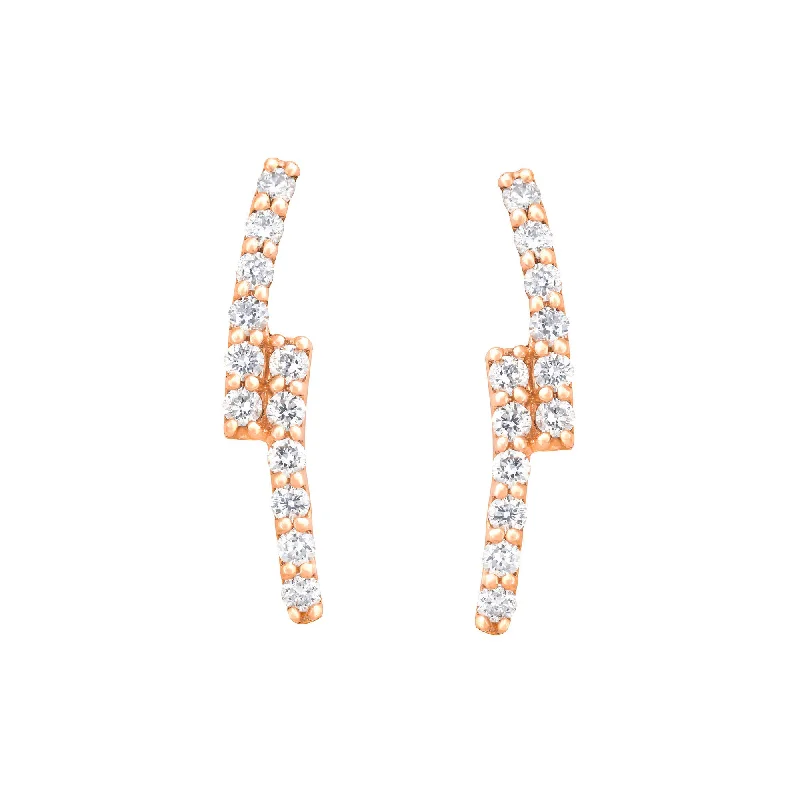 real zircon gemstone bracelet When Lightning Strikes 18K Rosegold Stud w. Diamond