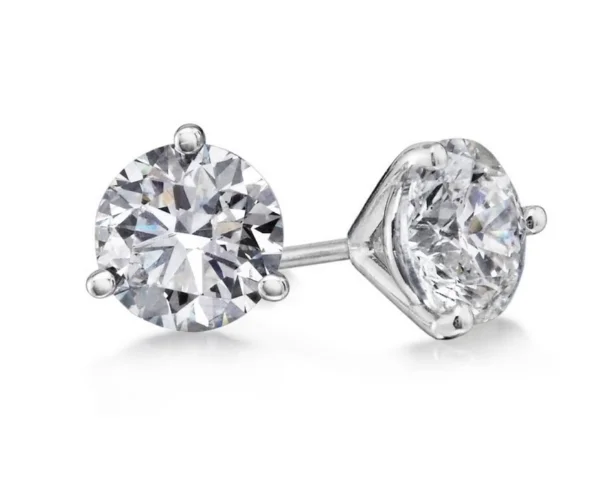 sterling silver charm anklet Bremer Jewelry Round Solitaire/Stud Diamond Earrings in 14K White Gold (4.17ctw)