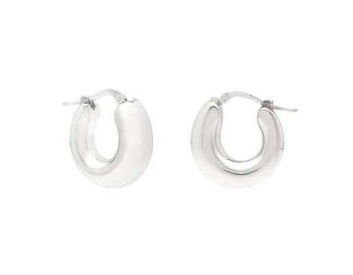 real smoky quartz pendant Bremer Jewelry Small Hoop Women's Earrings in 925 White Sterling Silver