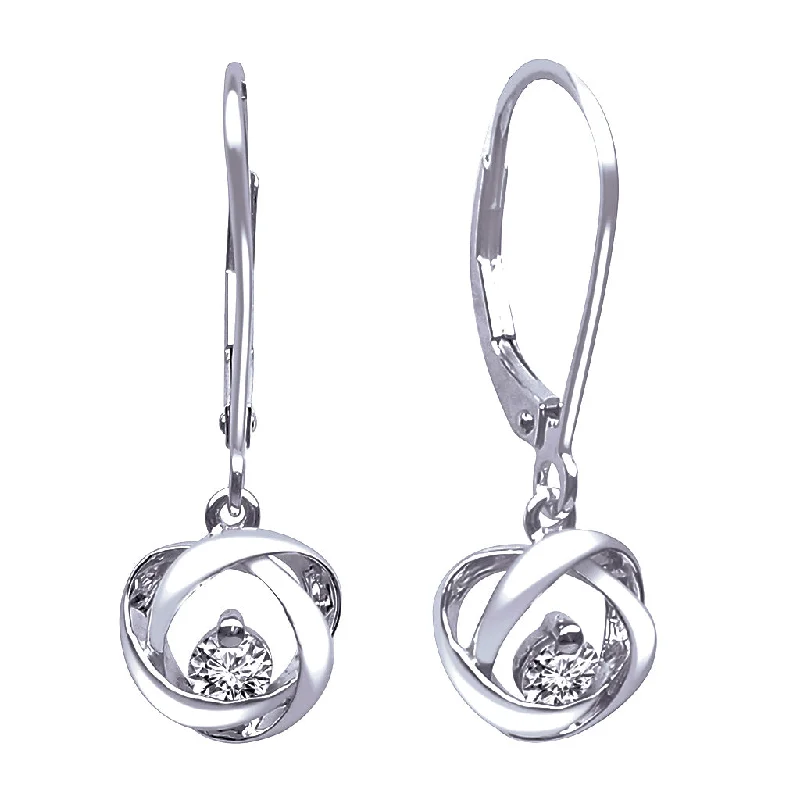handmade wire-wrapped gemstone ring Bremer Jewelry Time and Eternity Round Drop Diamond Earrings in Sterling Silver (0.10ctw)