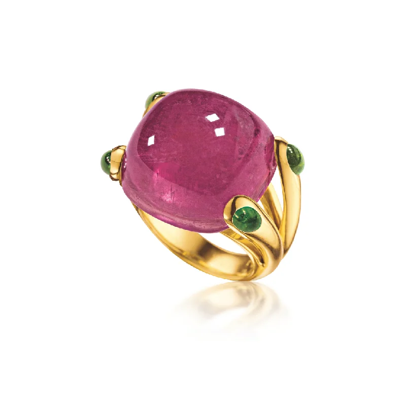 tiny opal stud earrings Candy Ring in Rubellite