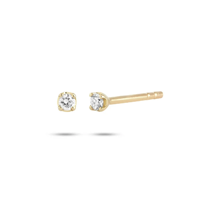 vintage sapphire engagement ring Rainbow 10K Gold Stud w. Diamond