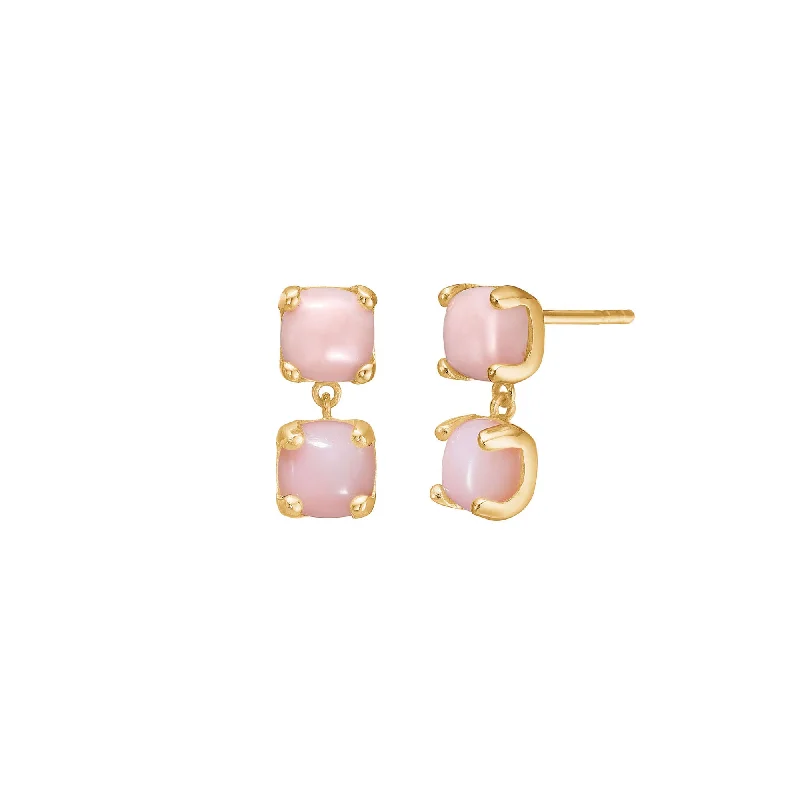 handcrafted gemstone ring women Reef 18K Gold Plated Studs w. Opal