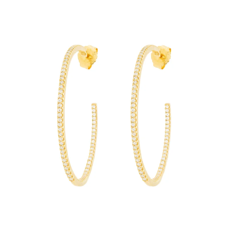 customized infinity bracelet 18K Gold Plated Hoops w. Zirconia